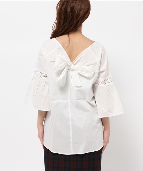 Chico（チコ）の「バックリボンBL（シャツ/ブラウス・レディース・ホワイト/グレー・FREE）」の9枚目の写真