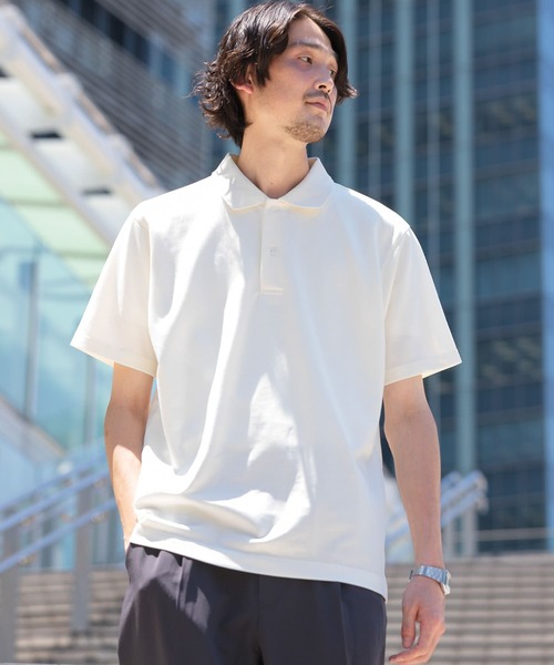 URBAN RESEARCH DOORS(アーバンリサーチドアーズ)の「LIFE STYLE TAILOR カノコ半袖プルオーバー(シャツ/ブラウス・メンズ・ホワイト/ネイビー/イエロー/ブルー/カーキ・MEDIUM/LARGE)」の2枚目の写真
