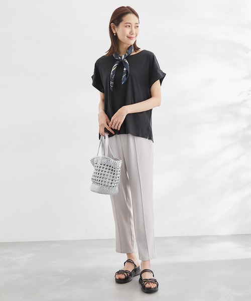 ROPE' PICNIC(ロペピクニック)の「60シルケットゴールドパーツプルオーバー(Tシャツ/カットソー・レディース・ホワイト/ブラック/ピンク/グリーン/ベージュ系その他・38)」の6枚目の写真
