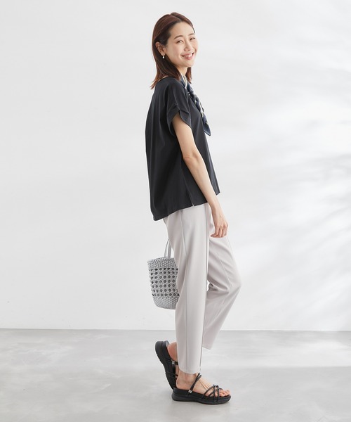 ROPE' PICNIC(ロペピクニック)の「60シルケットゴールドパーツプルオーバー(Tシャツ/カットソー・レディース・ホワイト/ブラック/ピンク/グリーン/ベージュ系その他・38)」の7枚目の写真