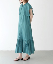 HER CLOSET | 【shemoshelly】クリンクルビッグケープデザインノースリーブワンピース(ワンピース)