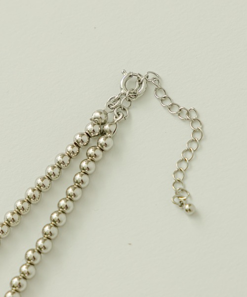 mystic（ミスティック）の「[otonamystic]ドロップメタルビーズネックレス（ネックレス・レディース・シルバー・ONE SIZE）」の5枚目の写真
