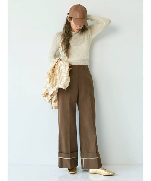 Ungrid(アングリッド)の「ハイネックシアーニット(ニット/セーター・レディース・ブラック/オレンジ/ブルー/アイボリー・FREE)」の8枚目の写真