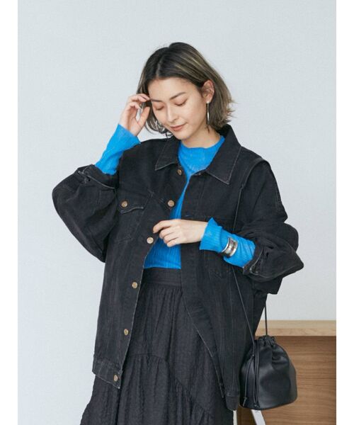 Ungrid(アングリッド)の「ハイネックシアーニット(ニット/セーター・レディース・ブラック/オレンジ/ブルー/アイボリー・FREE)」の15枚目の写真