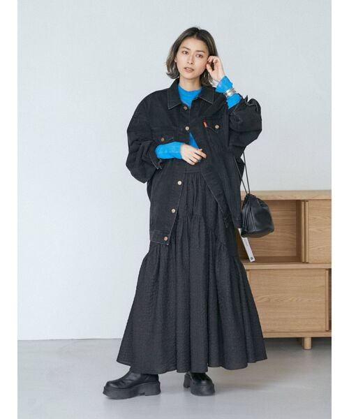 Ungrid(アングリッド)の「ハイネックシアーニット(ニット/セーター・レディース・ブラック/オレンジ/ブルー/アイボリー・FREE)」の16枚目の写真