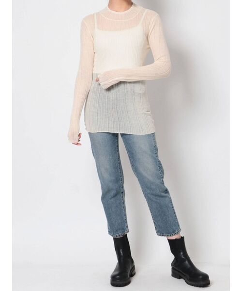 Ungrid(アングリッド)の「ハイネックシアーニット(ニット/セーター・レディース・ブラック/オレンジ/ブルー/アイボリー・FREE)」の21枚目の写真