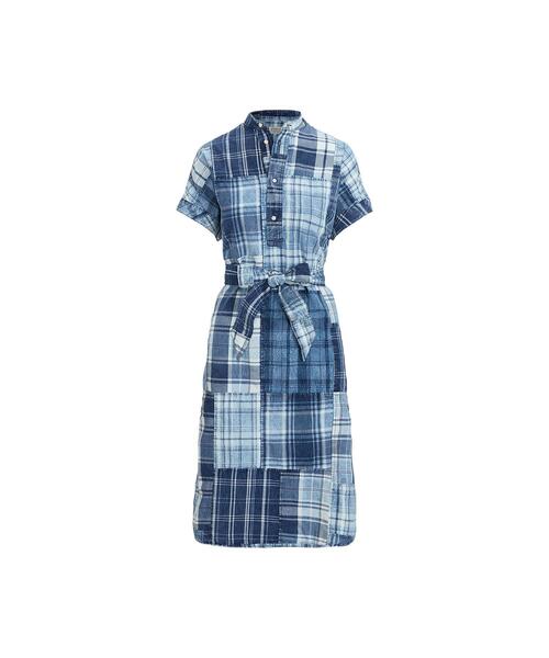 POLO RALPH LAURENプラッドパッチワーク ヘンリー シャツドレス POLO RALPH LAUREN（ポロ ラルフ ローレン）の「プラッドパッチ