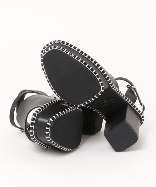 one way（ワンウェイ）の「ステッチサンダル（サンダル・レディース・ホワイト/ブラック/ブラック系その他・L/M）」の5枚目の写真