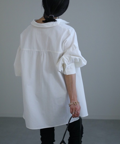 ap retro（アプレトロ）の「スピンドルチュニックシャツ（シャツ/ブラウス・レディース・ホワイト/ブラック・FREE）」の12枚目の写真