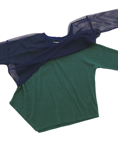 osharewalker（オシャレウォーカー）の「【廃盤】『メッシュドッキングカットソー』（Tシャツ/カットソー・レディース・ネイビー/ブラック・FREE）」の21枚目の写真