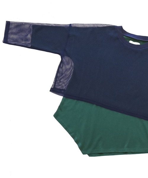 osharewalker（オシャレウォーカー）の「【廃盤】『メッシュドッキングカットソー』（Tシャツ/カットソー・レディース・ネイビー/ブラック・FREE）」の22枚目の写真