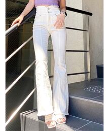 GYDA | ハイウエスト フィットフレアデニムパンツ(デニムパンツ)