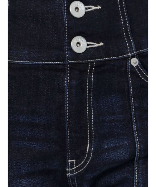 新品 完売品 ハイウエスト フレア デニム スタイルアップ ジェイダ エモダ ジェイダ GYDA H/WデザインZIPフレアデニムパンツ （アイス