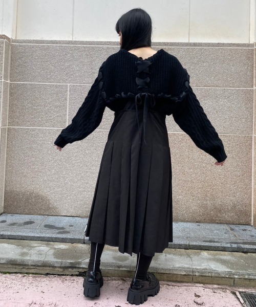 Candy Stripper(キャンディストリッパー)の「PRECOCIOUS JUMPER スカート(スカート・レディース・ブラック/ネイビー/レッド・2)」の7枚目の写真