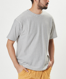 ギザコットン クレープストライプ Tシャツ