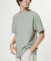 ギザコットン クレープストライプ Tシャツ
