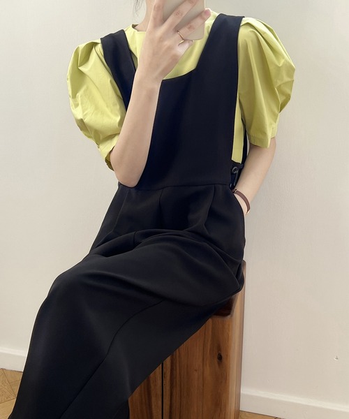 aimoha(アイモハ)の「OL風オールインワン(つなぎ/オールインワン・レディース・ブラック/ダークグレー・MEDIUM/LARGE)」の17枚目の写真