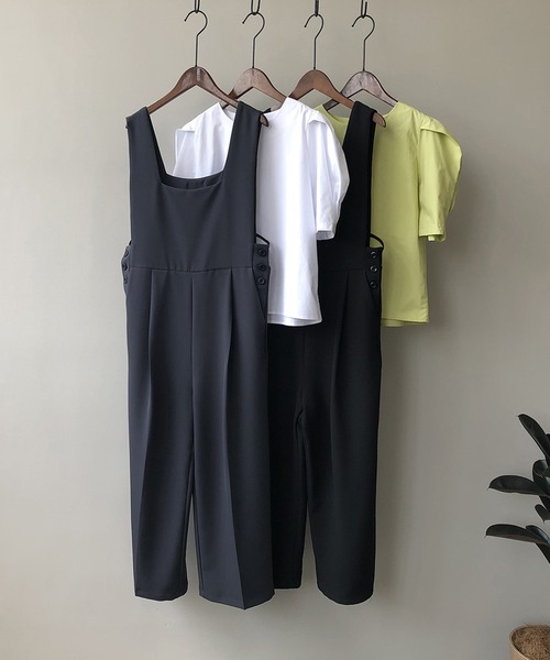 aimoha(アイモハ)の「OL風オールインワン(つなぎ/オールインワン・レディース・ブラック/ダークグレー・MEDIUM/LARGE)」の16枚目の写真