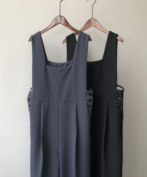 aimoha(アイモハ)の「OL風オールインワン(つなぎ/オールインワン・レディース・ブラック/ダークグレー・MEDIUM/LARGE)」の10枚目の写真