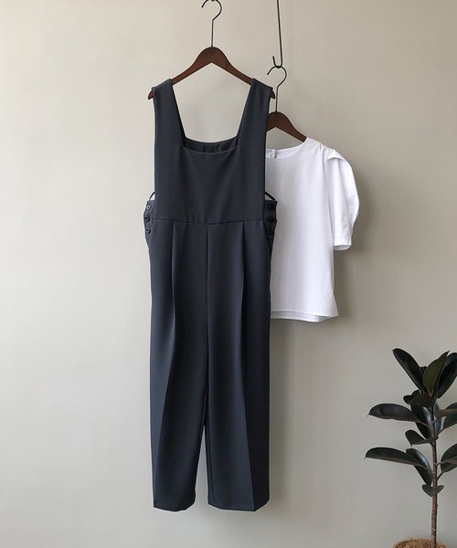 aimoha(アイモハ)の「OL風オールインワン(つなぎ/オールインワン・レディース・ブラック/ダークグレー・MEDIUM/LARGE)」の13枚目の写真