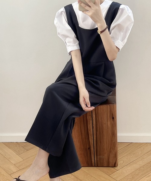 aimoha(アイモハ)の「OL風オールインワン(つなぎ/オールインワン・レディース・ブラック/ダークグレー・MEDIUM/LARGE)」の22枚目の写真