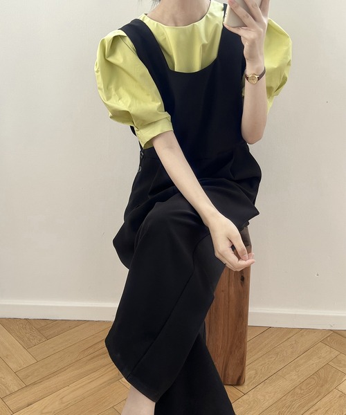 aimoha(アイモハ)の「OL風オールインワン(つなぎ/オールインワン・レディース・ブラック/ダークグレー・MEDIUM/LARGE)」の19枚目の写真