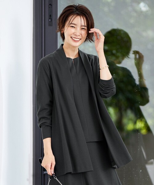J.PRESS(ジェイプレス)の「セルロースリバー カーディガン(カーディガン/ボレロ・レディース・ダークグリーン系/ブラウン系/ネイビー系/グレー系・T15/T13)」の3枚目の写真