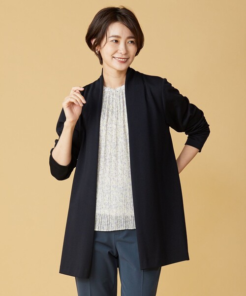 J.PRESS(ジェイプレス)の「セルロースリバー カーディガン(カーディガン/ボレロ・レディース・ダークグリーン系/ブラウン系/ネイビー系/グレー系・T15/T13)」の4枚目の写真
