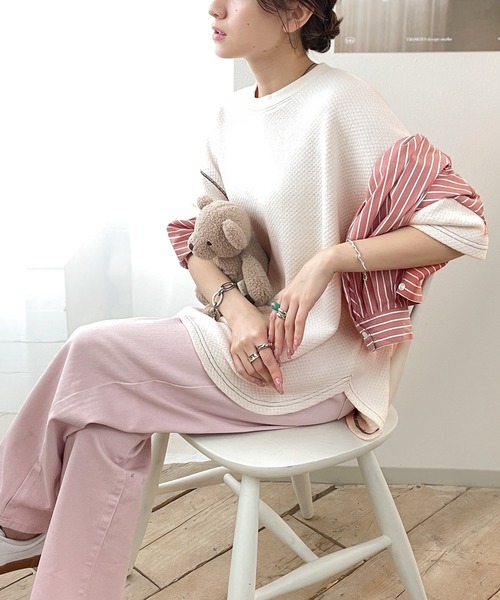 Java（ジャバ）の「《JaVa ジャバコラボ》ふんわり触感。変形裏毛オーバートップス（Tシャツ/カットソー・メンズ・ホワイト/ブラック/チャコールグレー・X-LARGE/LARGE/MEDIUM/SMALL）」の8枚目の写真