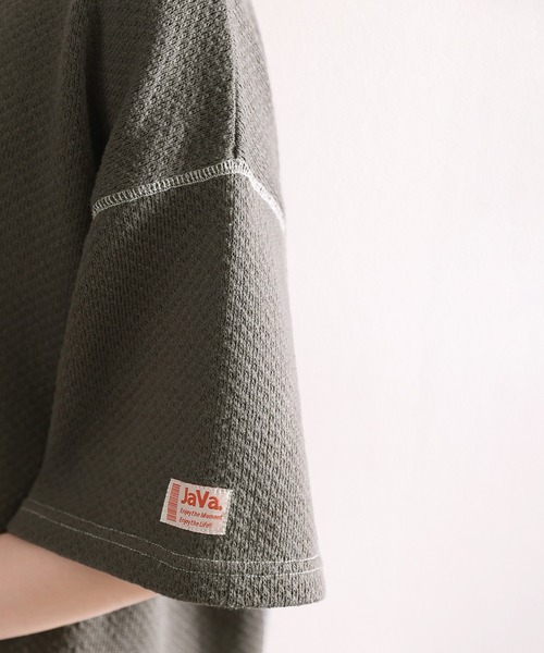 Java（ジャバ）の「《JaVa ジャバコラボ》ふんわり触感。変形裏毛オーバートップス（Tシャツ/カットソー・メンズ・ホワイト/ブラック/チャコールグレー・X-LARGE/LARGE/MEDIUM/SMALL）」の14枚目の写真