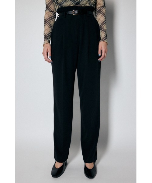 MOUSSY（マウジー）の「HW TUCK TROUSERS（スラックス・レディース・ブラック/ダークグリーン/ベージュ・1/2）」の4枚目の写真