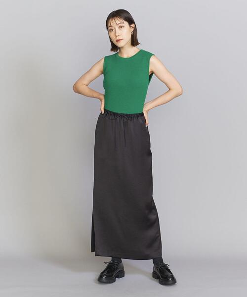 BEAUTY&YOUTH UNITED ARROWS（ビューティーアンドユースユナイテッドアローズ）の「リブニット ノースリーブ -ウォッシャブル-（ニット/セーター・レディース・ダークブラウン/その他1/ケリー・FREE）」の14枚目の写真