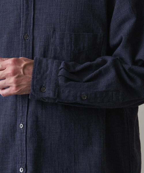 Steven Alan（スティーブンアラン）の「＜Steven Alan＞ VIN/NEL REGULAR COLLAR BOX SHIRT -LOOSE/シャツ（シャツ/ブラウス・メンズ・ネイビー/グレー・M/XL/S/L）」の7枚目の写真