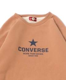 CONVERSE（コンバース）の「CONVERSE（コンバース） ワンポイントロゴプリント スウェットトップス（裏地ボアフリース）/長袖 無地 プルオーバートレーナー/レディース（スウェット・メンズ）」