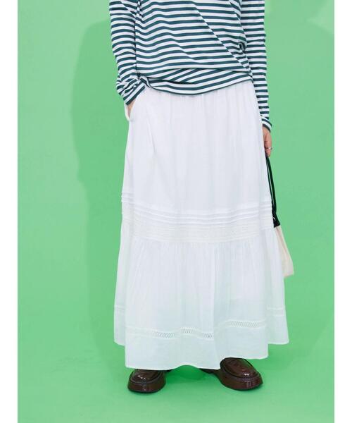 AMERICAN HOLIC（アメリカンホリック）の「ティアードレーススカート（スカート・レディース・ブラック/オフホワイト・FREE）」の20枚目の写真