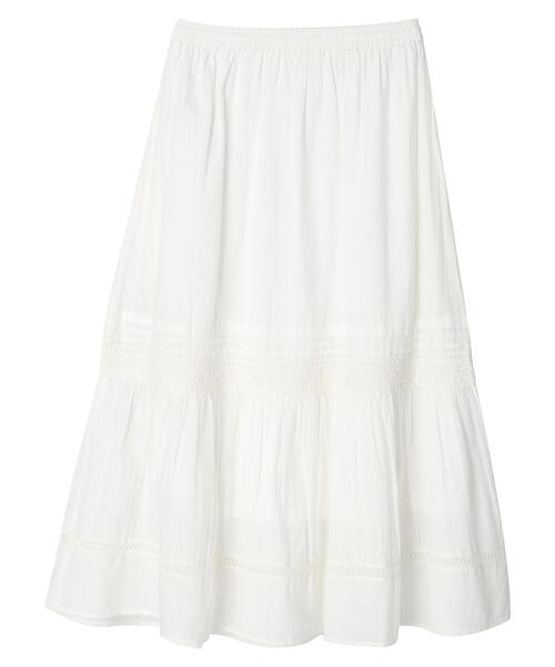 AMERICAN HOLIC（アメリカンホリック）の「ティアードレーススカート（スカート・レディース・ブラック/オフホワイト・FREE）」の8枚目の写真