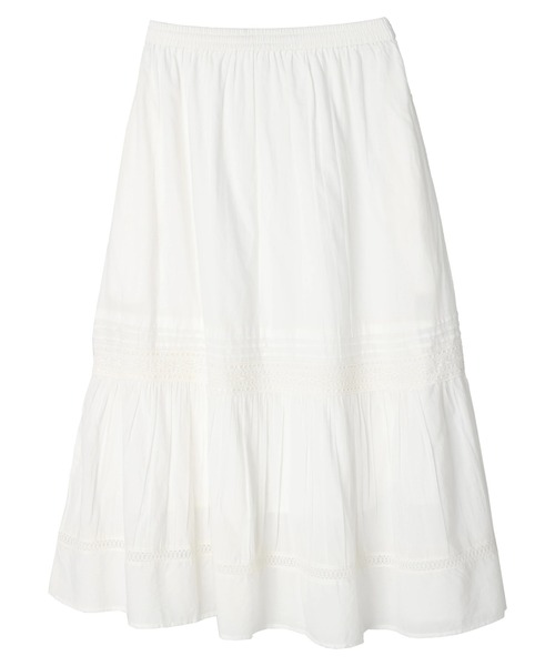 AMERICAN HOLIC（アメリカンホリック）の「ティアードレーススカート（スカート・レディース・ブラック/オフホワイト・FREE）」の3枚目の写真