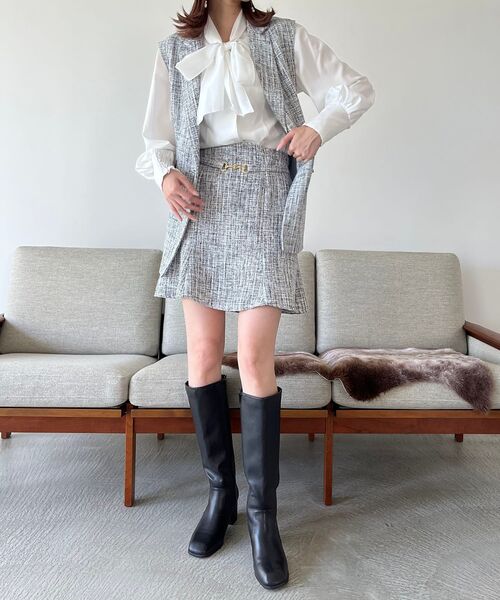 MAJESTIC LEGON（マジェスティックレゴン）の「クラシカルビットスカパン（その他パンツ・レディース・ホワイト系その他2/グレー系その他/ブラック・MEDIUM）」の9枚目の写真