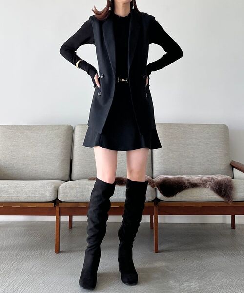 MAJESTIC LEGON（マジェスティックレゴン）の「クラシカルビットスカパン（その他パンツ・レディース・ホワイト系その他2/グレー系その他/ブラック・MEDIUM）」の16枚目の写真