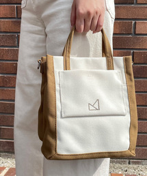 【撥水・多収納】ロゴ2WAYミニトート