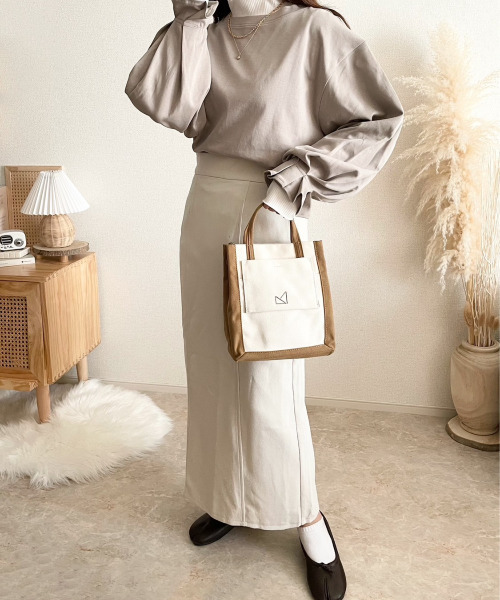maison vert（メゾンヴェール）の「【撥水・多収納】ロゴ2WAYミニトート（トートバッグ・レディース・ブラック/キャメル・FREE）」の12枚目の写真