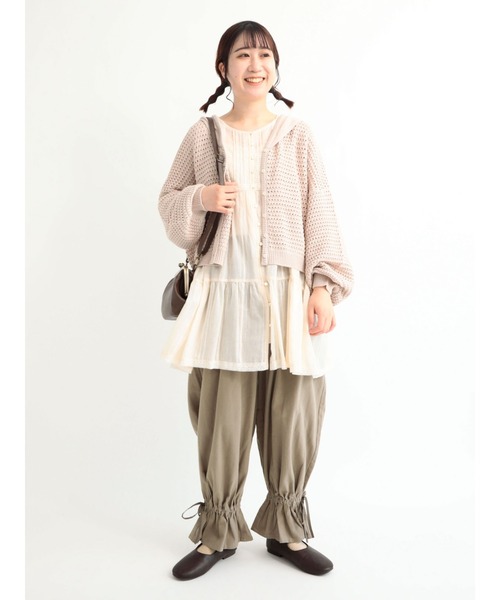 Samansa Mos2(サマンサ モスモス)の「レースティアードチュニック(シャツ/ブラウス・レディース・ブラック/ブラウン/オフホワイト・フリ-)」の6枚目の写真