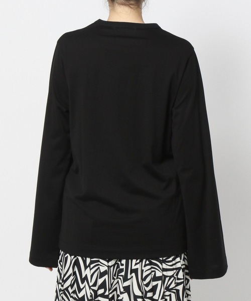 yuw(ユウ)の「フレアスリーブロンT 169150(Tシャツ/カットソー・レディース・ホワイト/ブラック・FREE)」の10枚目の写真