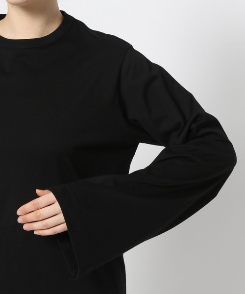 yuw(ユウ)の「フレアスリーブロンT 169150(Tシャツ/カットソー・レディース・ホワイト/ブラック・FREE)」の12枚目の写真