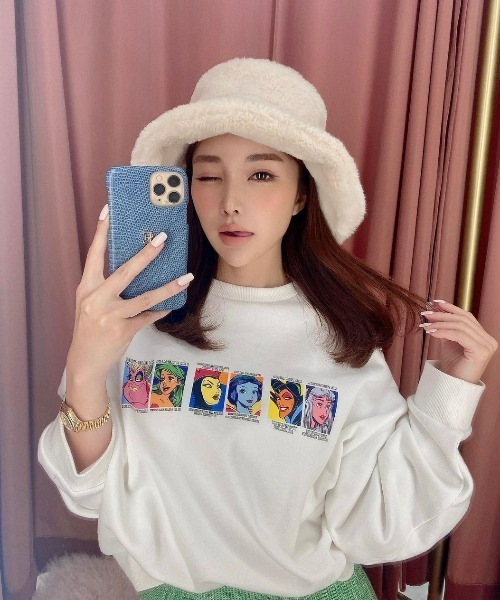eimy istoire♡スウェットオフショルダー EIMY ISTOIRE eimy istoire スウェットオフショルダー ピンク
