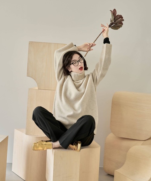 eL（エル）の「【eL】MadeinJapan 7G TurtleNeck/348800（ニット