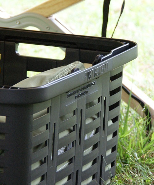 POST GENERAL（ポストジェネラル）の「POST GENERAL ヘビーデューティー バスケット かご（アウトドアグッズ・レディース・ブラック/ベージュ/グリーン・フリー）」の6枚目の写真