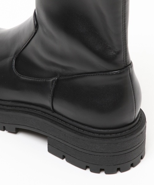 GLOBAL WORK（グローバルワーク）の「らくっションストレッチ厚底/124230（ブーツ・レディース・アイボリー/ブラック・MEDIUM/LARGE/SMALL）」の6枚目の写真