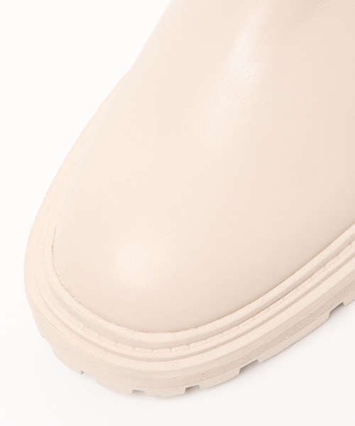 GLOBAL WORK（グローバルワーク）の「らくっションストレッチ厚底/124230（ブーツ・レディース・アイボリー/ブラック・MEDIUM/LARGE/SMALL）」の4枚目の写真