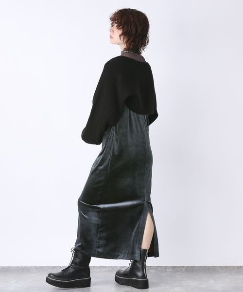 ￼￼ベロアIラインワンピースドレス JEANASIS（ジーナシス）の「Iラインベロアキャミワンピース